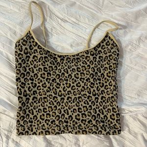 Leopard print crop top